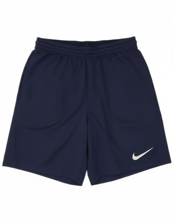 Nike - Pantalones cortos deportivos Dri Fit Slim Fit para hombre, talla pequeña, poliéster azul marino
