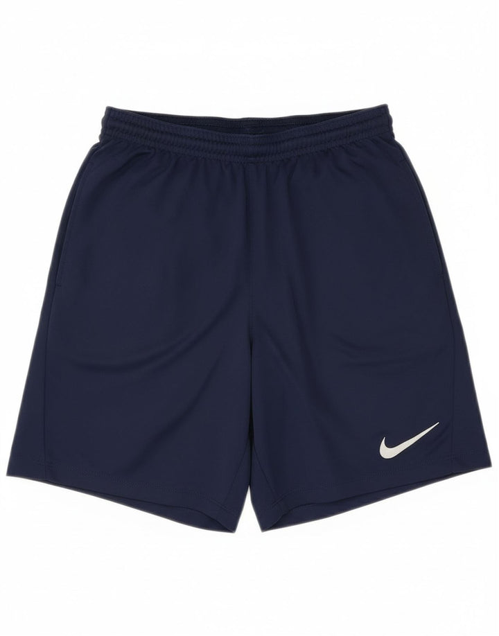 Nike - Pantalones cortos deportivos Dri Fit Slim Fit para hombre, talla pequeña, poliéster azul marino