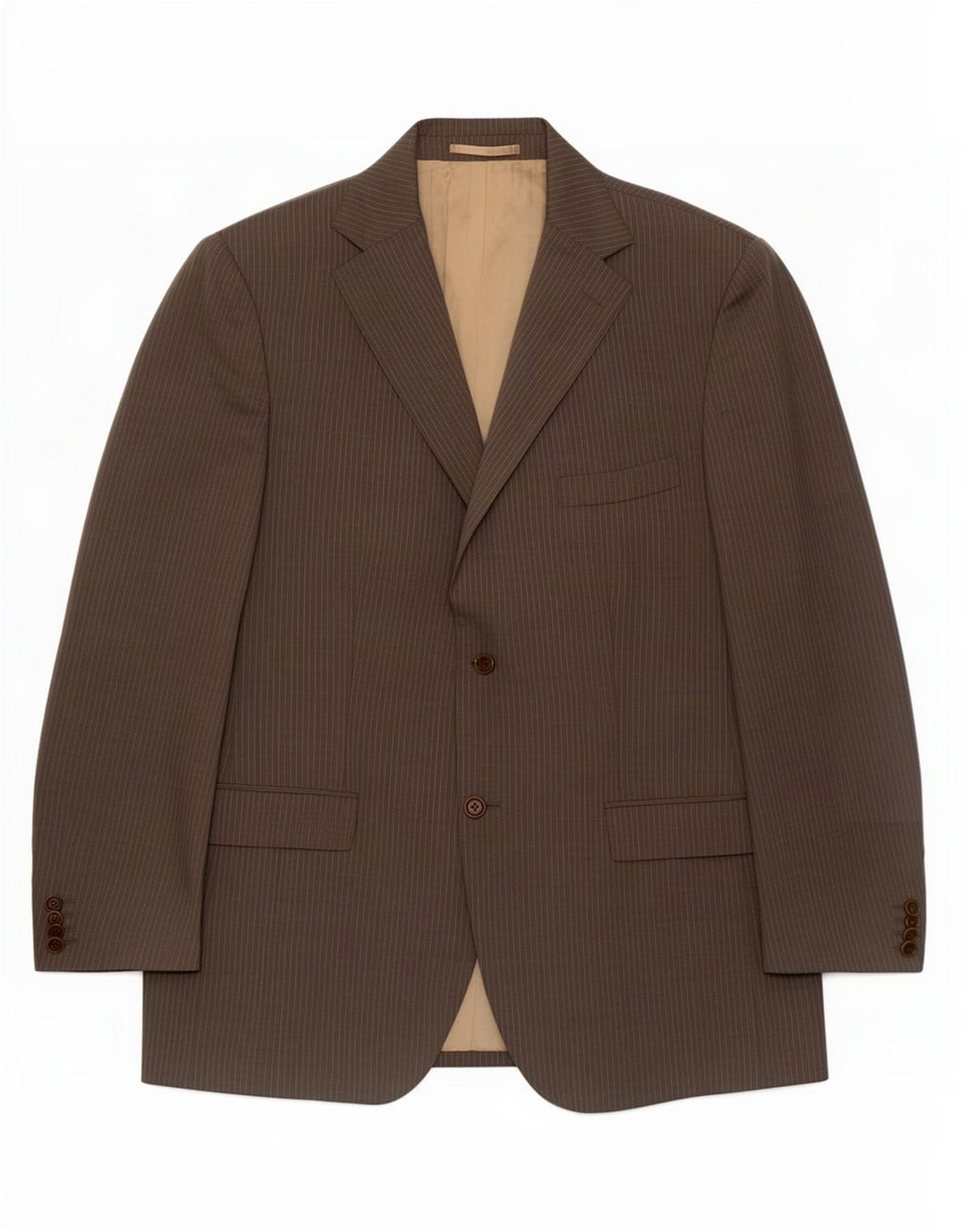 Massimo Dutti Chaqueta Blazer De 2 Botones Hombre EU 54 XL Lana Gris Rayas Pintadas