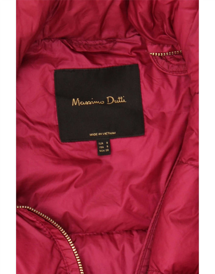 Massimo Dutti Chaqueta Acolchada Mujer UK 40 Small Rosa Nylon