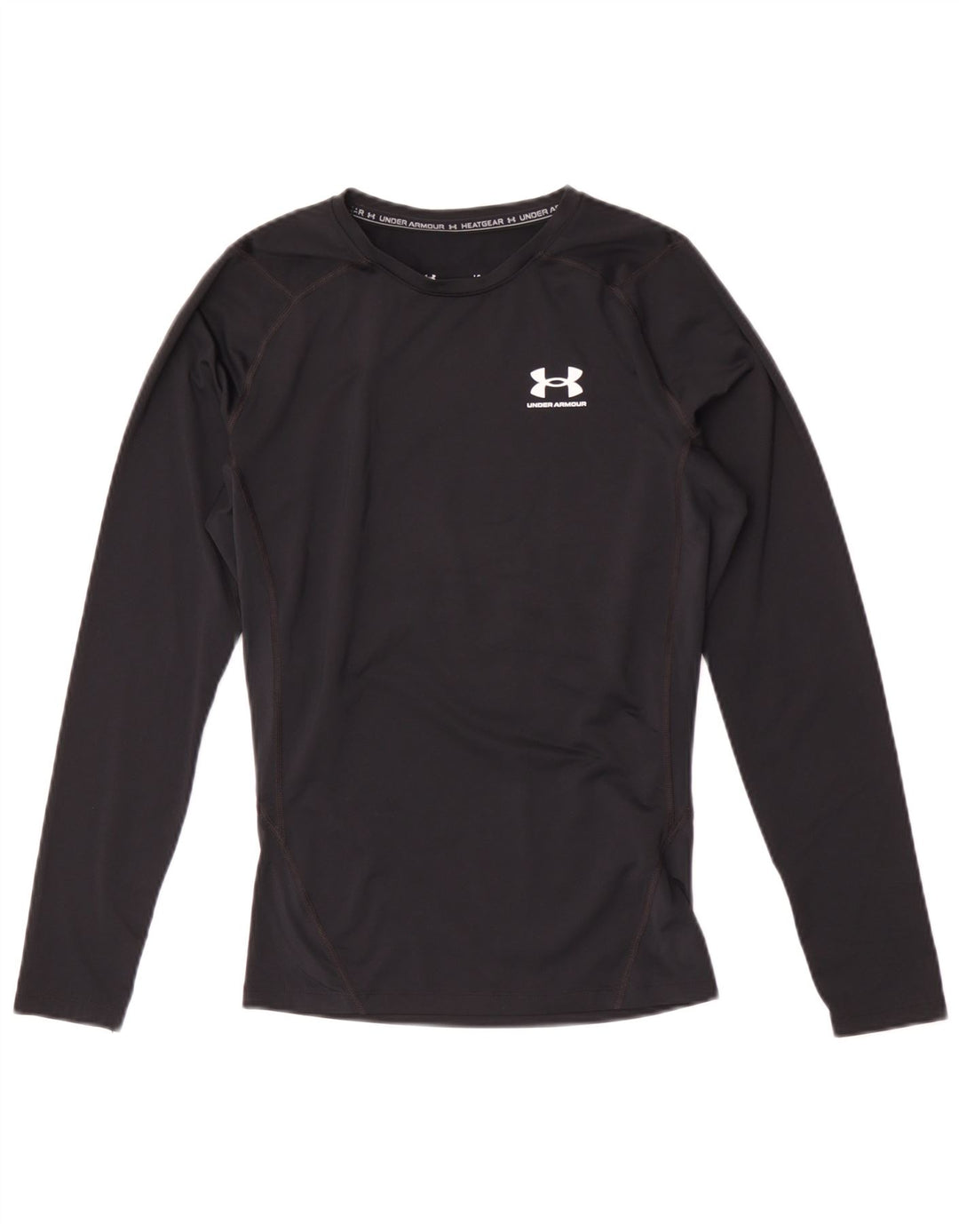 Under Armour Camiseta Heat Gear para hombre de manga larga, poliéster negro grande