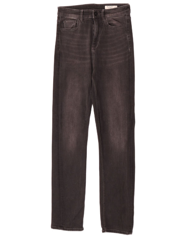 Marks & Spencer Jeans rectos The Sophia para mujer UK 10 Small W27 L30 Gris