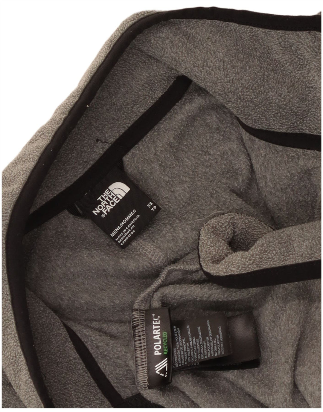 The North Face Jersey de forro polar con cuello y cremallera para hombre XS Poliéster gris