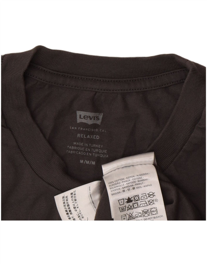 Levi's Camiseta con gráfico relajado para hombre Top de algodón gris medio
