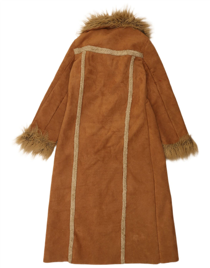Dunnes Abrigo Sherpa para Mujer Reino Unido 8 Pequeño Beige