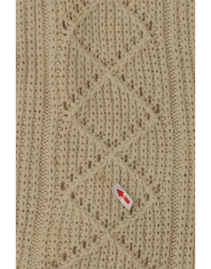 Vintage mujer barco cuello jersey suéter Reino Unido 14 grande de blanco