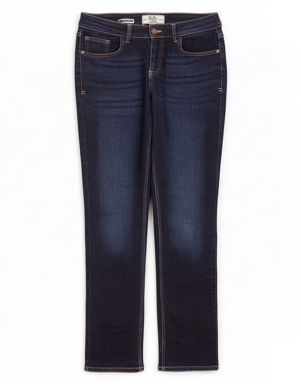 Vaqueros rectos para mujer Fat Face UK 12 Medium W30 L30 Azul marino Algodón