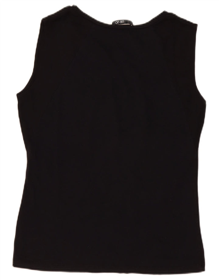 Liu Jo Top sin mangas gráfico para mujer UK 44 Medium Black