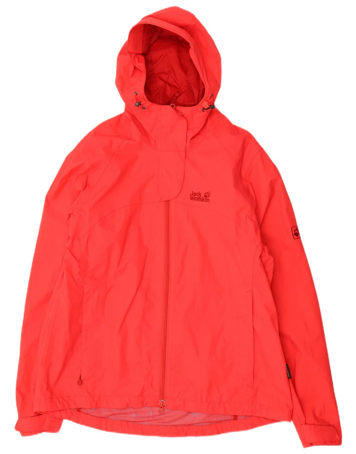 JACK WOLFSKIN Chubasquero con Capucha Mujer ES 18/20 XL Rojo Poliamida