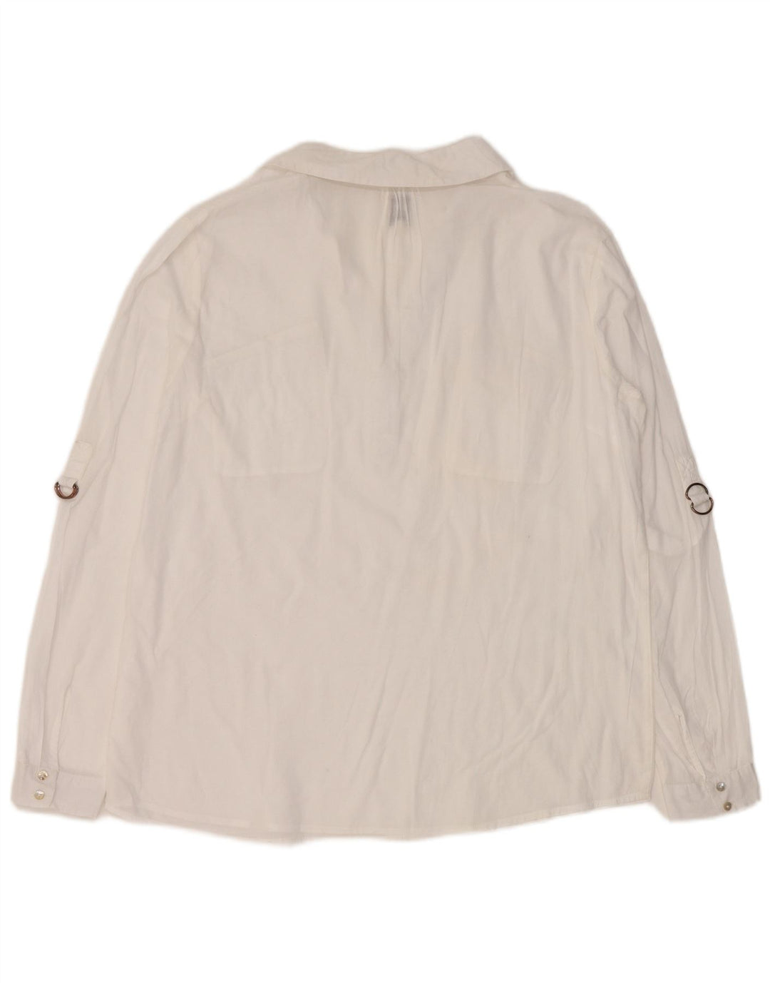 Vintage mujer jersey camisa EU 44 XL blanco