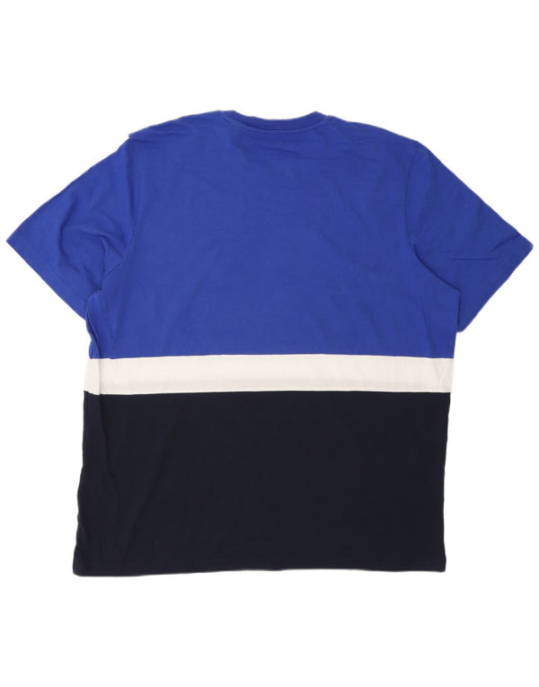 Adidas Hombre Camiseta Gráfica Top XL Azul Colorblock