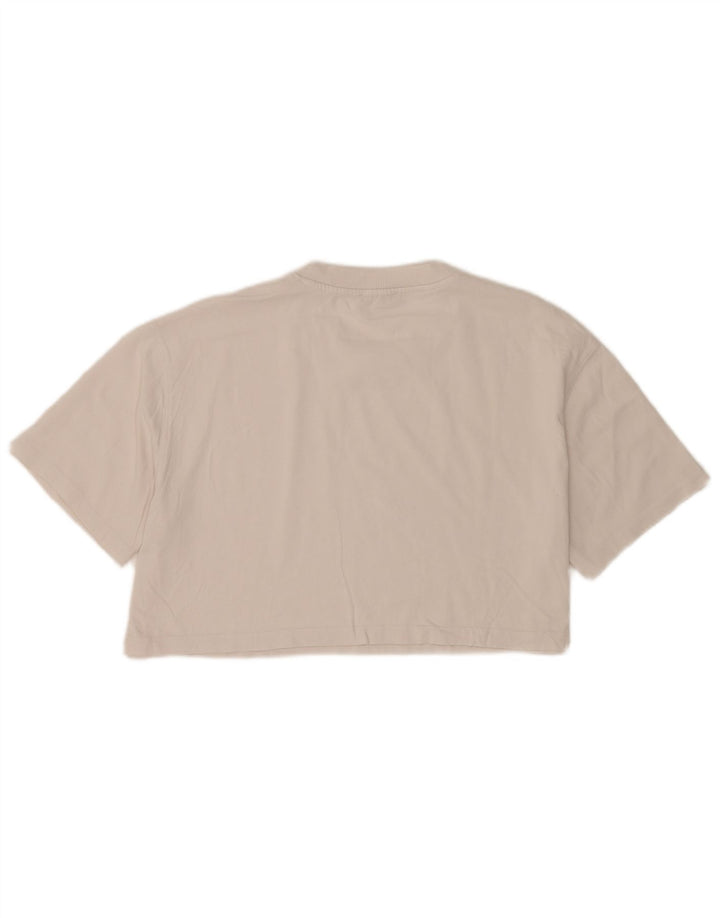 Zara Mujer Crop Camiseta Extragrande Top UK 44 Medium Blanco