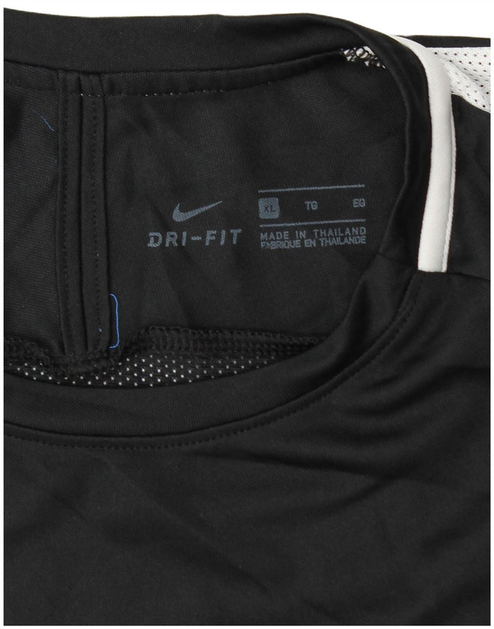Nike Camiseta Dri Fit para Hombre Top XL Negro Colorblock