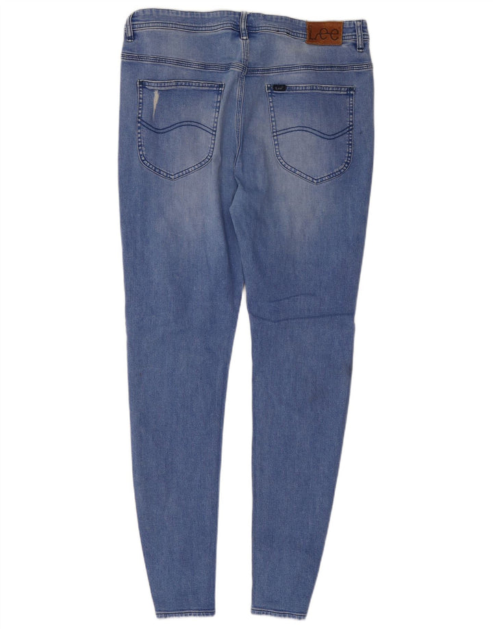Vaqueros pitillo desgastados para mujer Lee W36 L30 Algodón azul