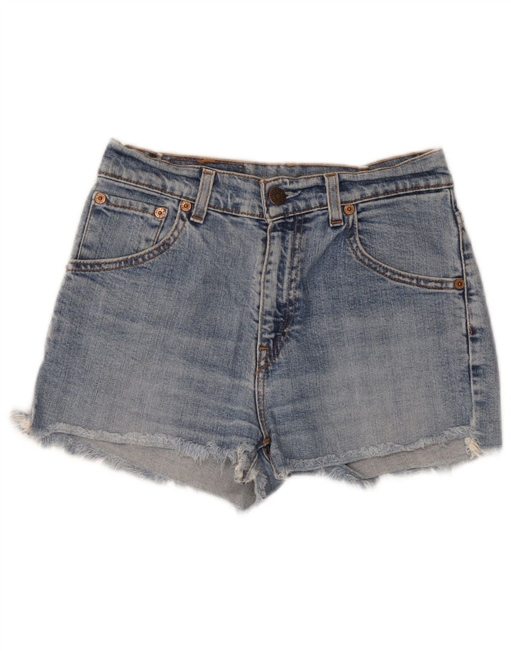 LEVI'S Mujer 525 Shorts De Mezclilla W27 Pequeño Algodón Azul