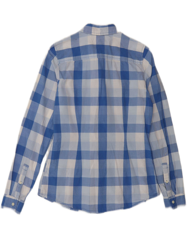 Tommy Hilfiger Camisa de corte clásico para mujer UK 6 XS Blue Check Cotton Classic