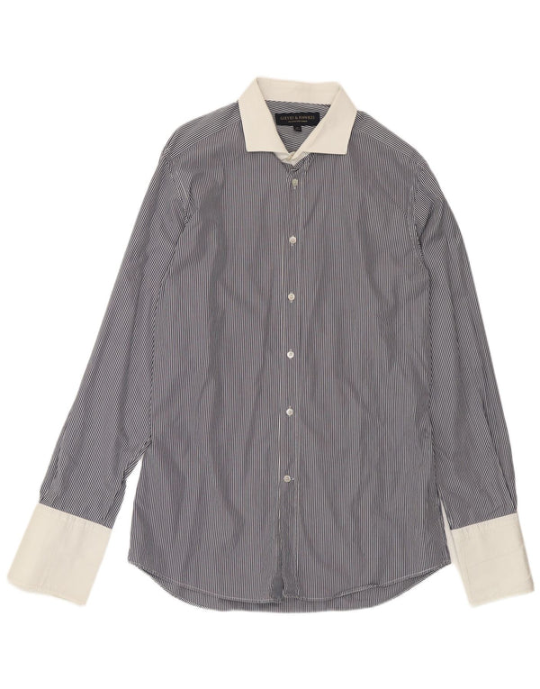 Camisa para hombre Gieves & Hawkes Talla 17 43 XL Algodón azul marino a rayas