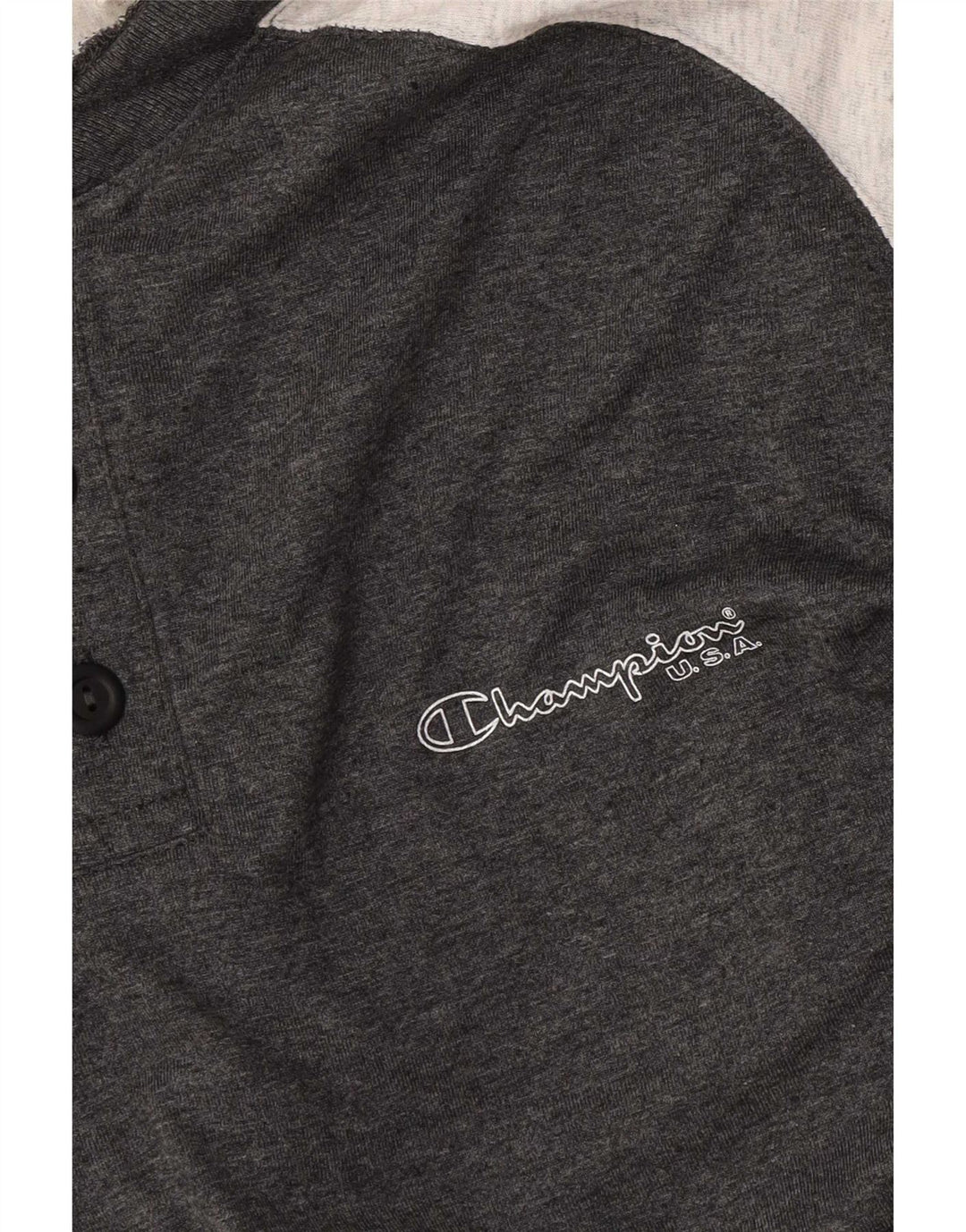 Champion Camiseta Gráfica Para Hombre Top Gris Medio Colorblock
