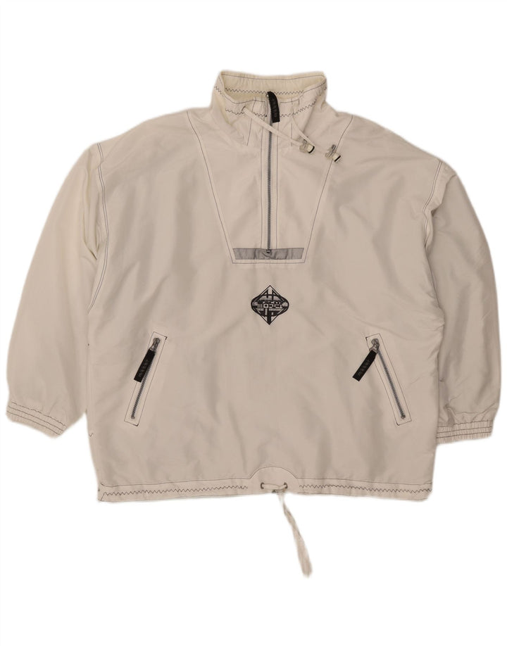 Maser M Chaqueta Anorak extragrande para mujer UK 46 Poliéster blanco grande