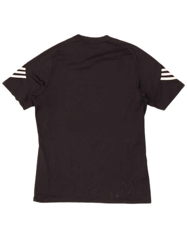 Adidas Mens Climalite Graphic Camiseta Top Mediano Negro