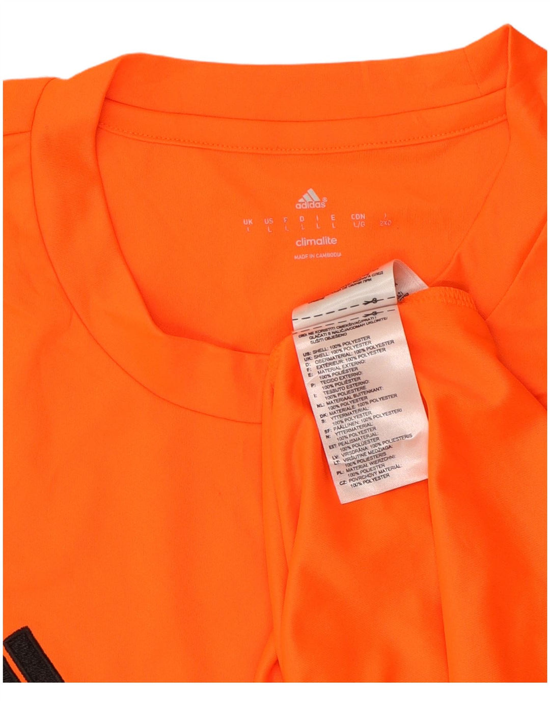 ADIDAS Camiseta Climalite para hombre Top Grande Naranja Poliéster