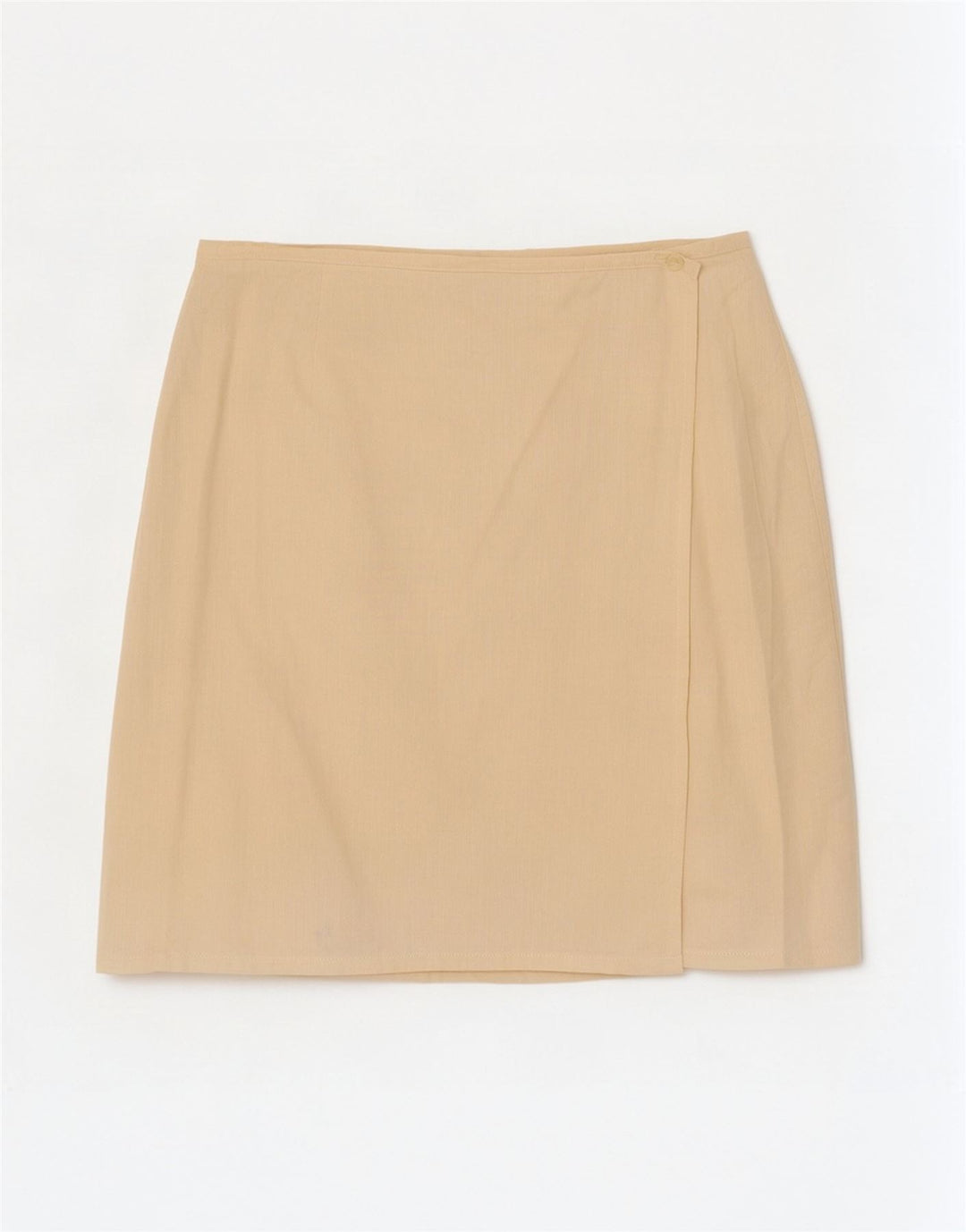 Benetton Minifalda Cruzada IT 44 Medium W28 Algodón Beige