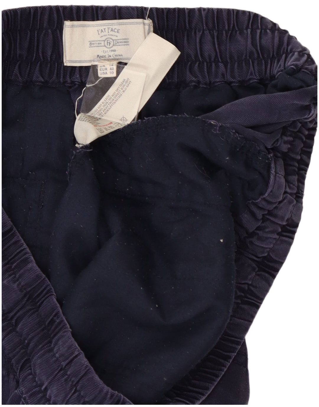 FAT FACE Joggers para Mujer Pantalones Casuales UK 40 Large W28 L26 Azul Marino