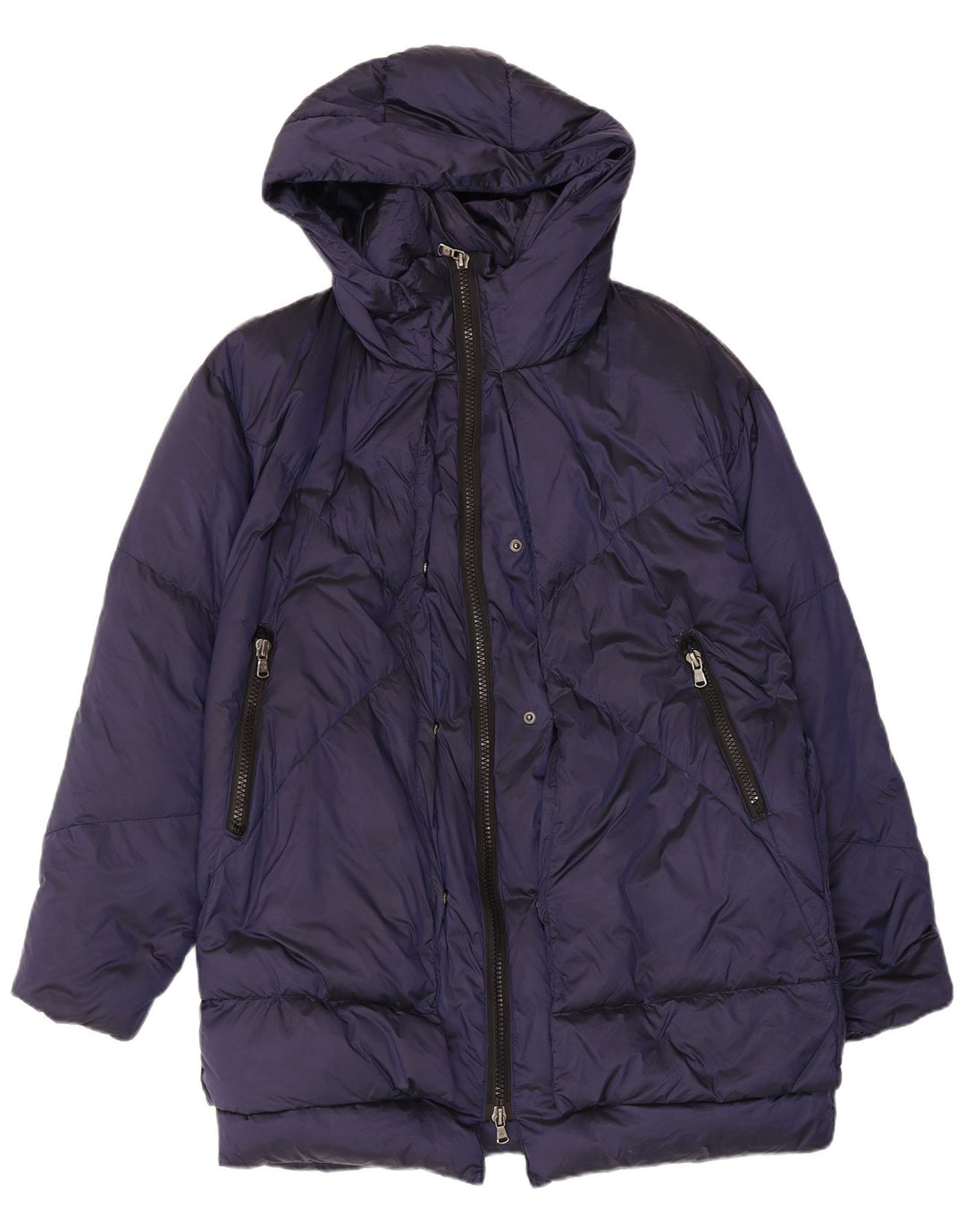 Chaqueta acolchada con capucha canadiense para mujer UK 14 Medium Azul marino