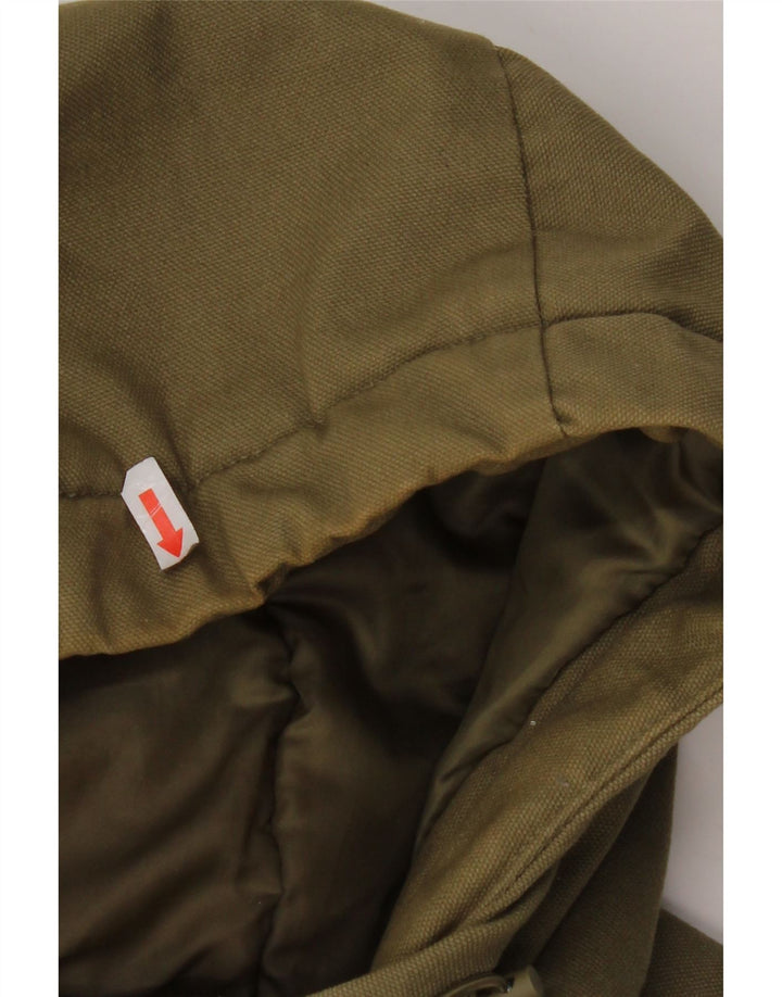 Parka con capucha DC para hombre UK 36 Small Algodón caqui