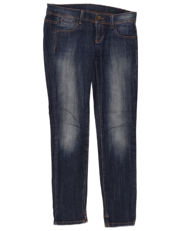 Benetton Vaqueros Slim W27 L28 Azul Mujer