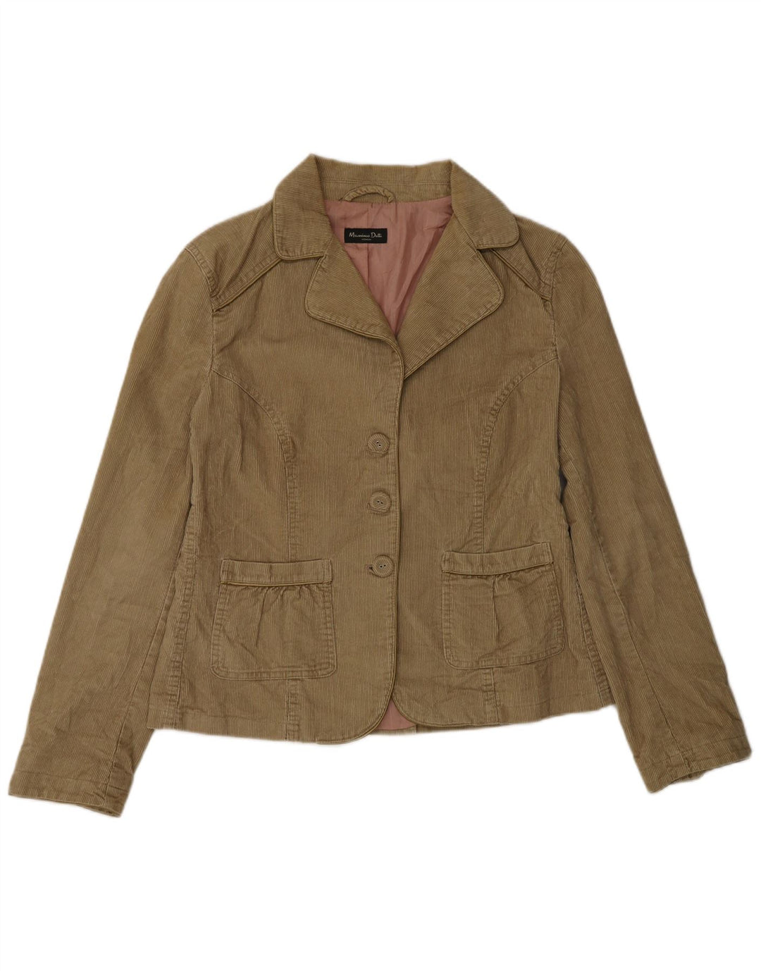 Massimo Dutti Chaqueta Blazer De Pana De 3 Botones Para Mujer EU 42 Grande Marrón