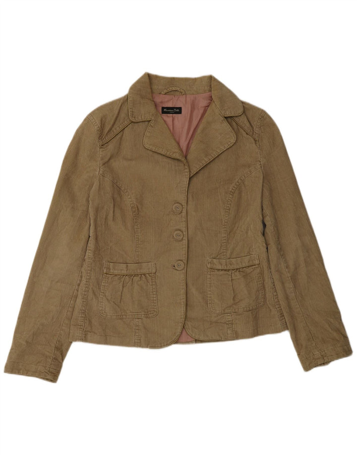 Massimo Dutti Chaqueta Blazer De Pana De 3 Botones Para Mujer EU 42 Grande Marrón