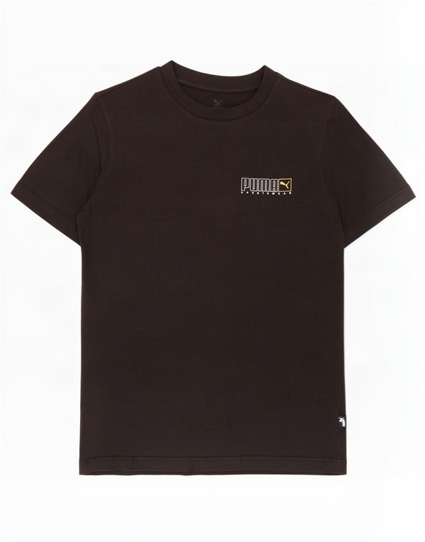 Puma - Camiseta gráfica para hombre, talla pequeña, algodón negro