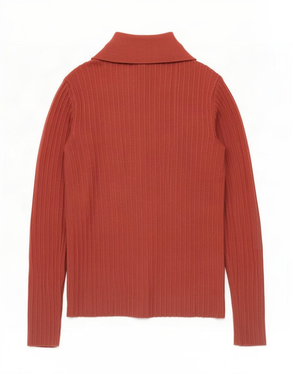 Zara Mujer Cárdigan Suéter UK 44 Grande Viscosa Marrón