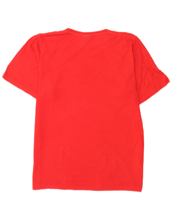 Adidas - Camiseta gráfica para hombre, color rojo medio, algodón