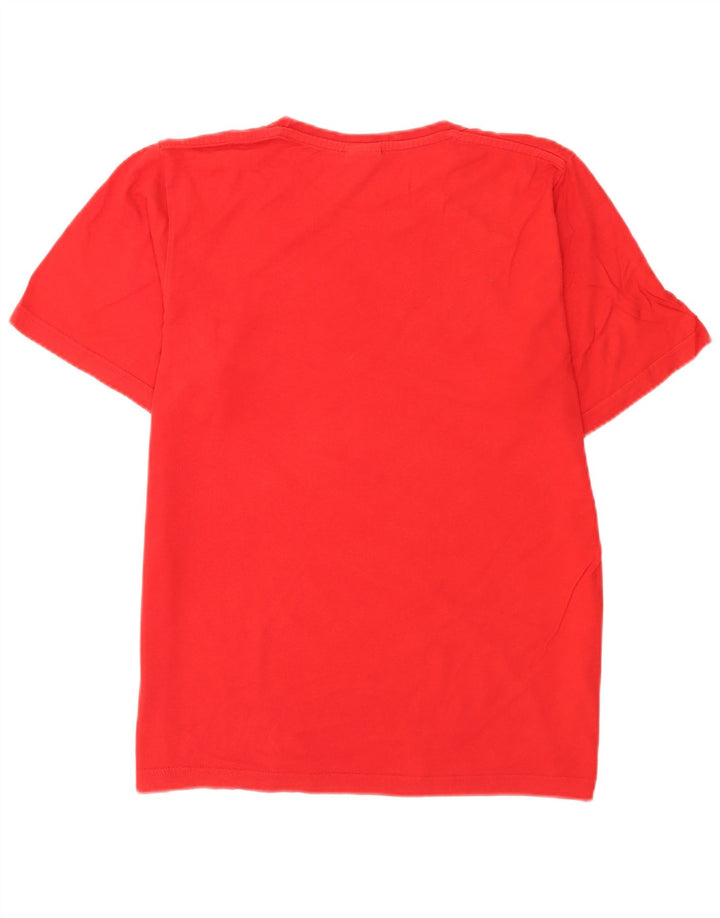Adidas - Camiseta gráfica para hombre, color rojo medio, algodón