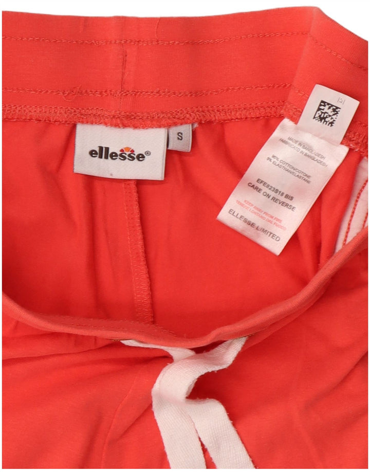 Ellesse Pantalones cortos deportivos para mujer UK 10 Small Naranja Algodón