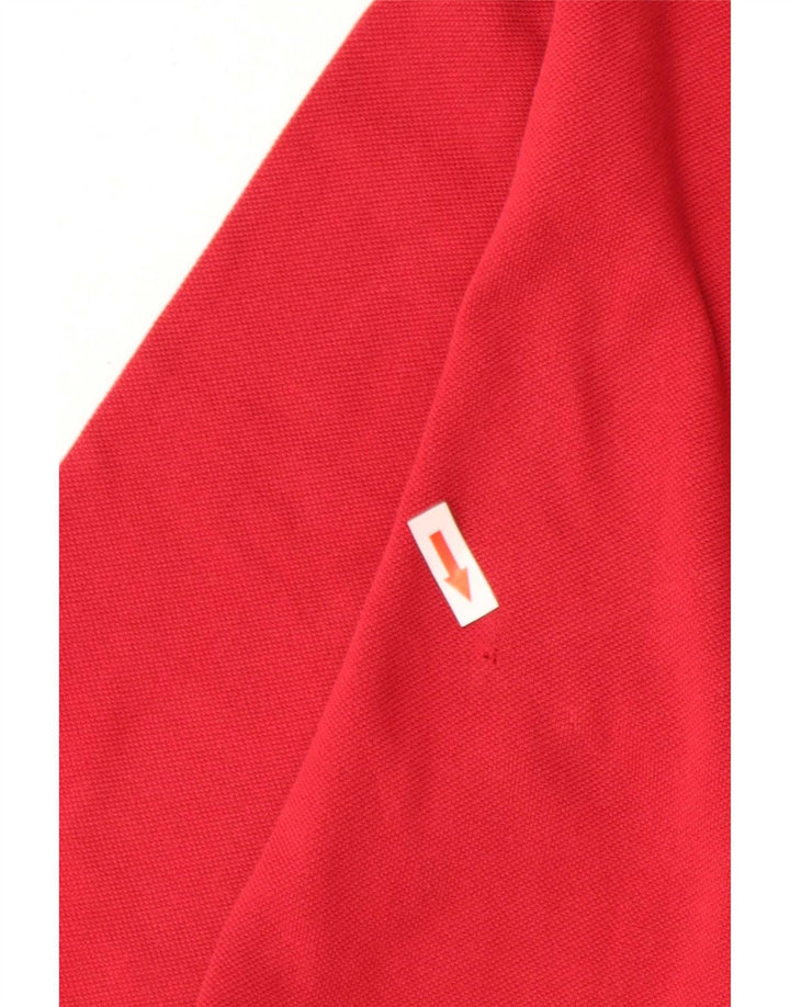 Kappa Polo De Manga Larga Para Hombre Grande De Algodón Rojo