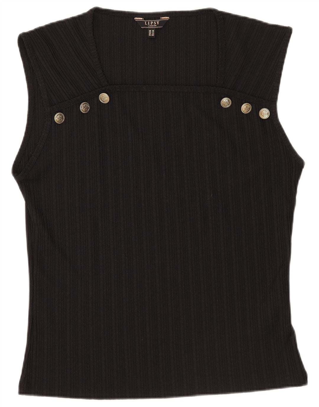 Blusa sin mangas para mujer Lipsy UK 40 XL Poliéster negro