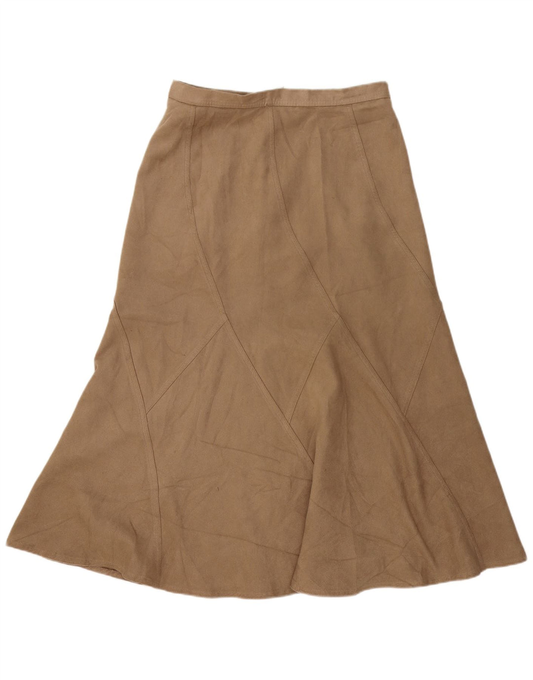 Marks & Spencer Falda trompeta para mujer Reino Unido 44 Grande W32 Poliéster marrón