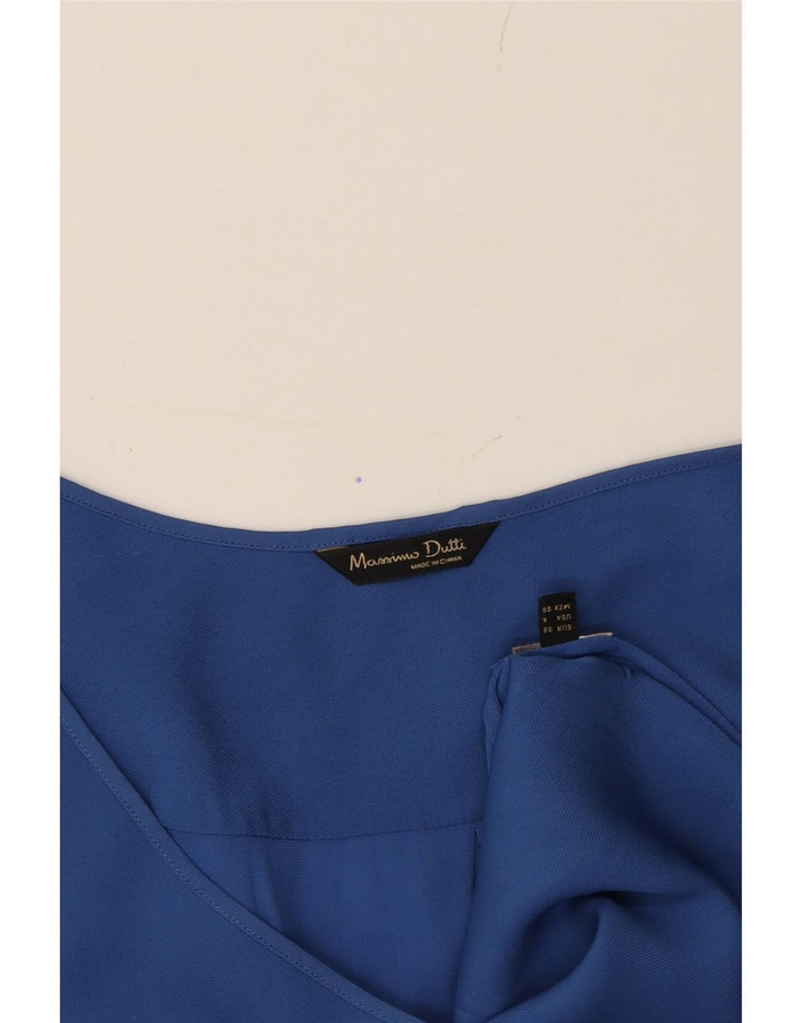 MASSIMO DUTTI Womens Top Long Sleeve US 6 Medium Blue Vintage Massimo Dutti and Second-Hand Massimo Dutti from Messina Hembry 