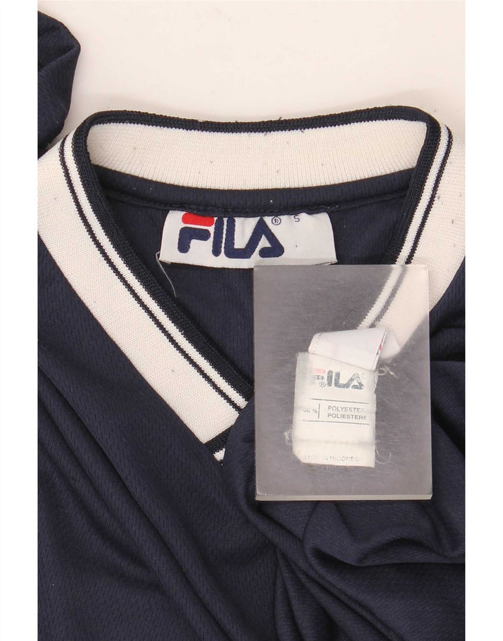 Fila Camiseta para hombre Top Small Azul marino Colorblock Poliéster