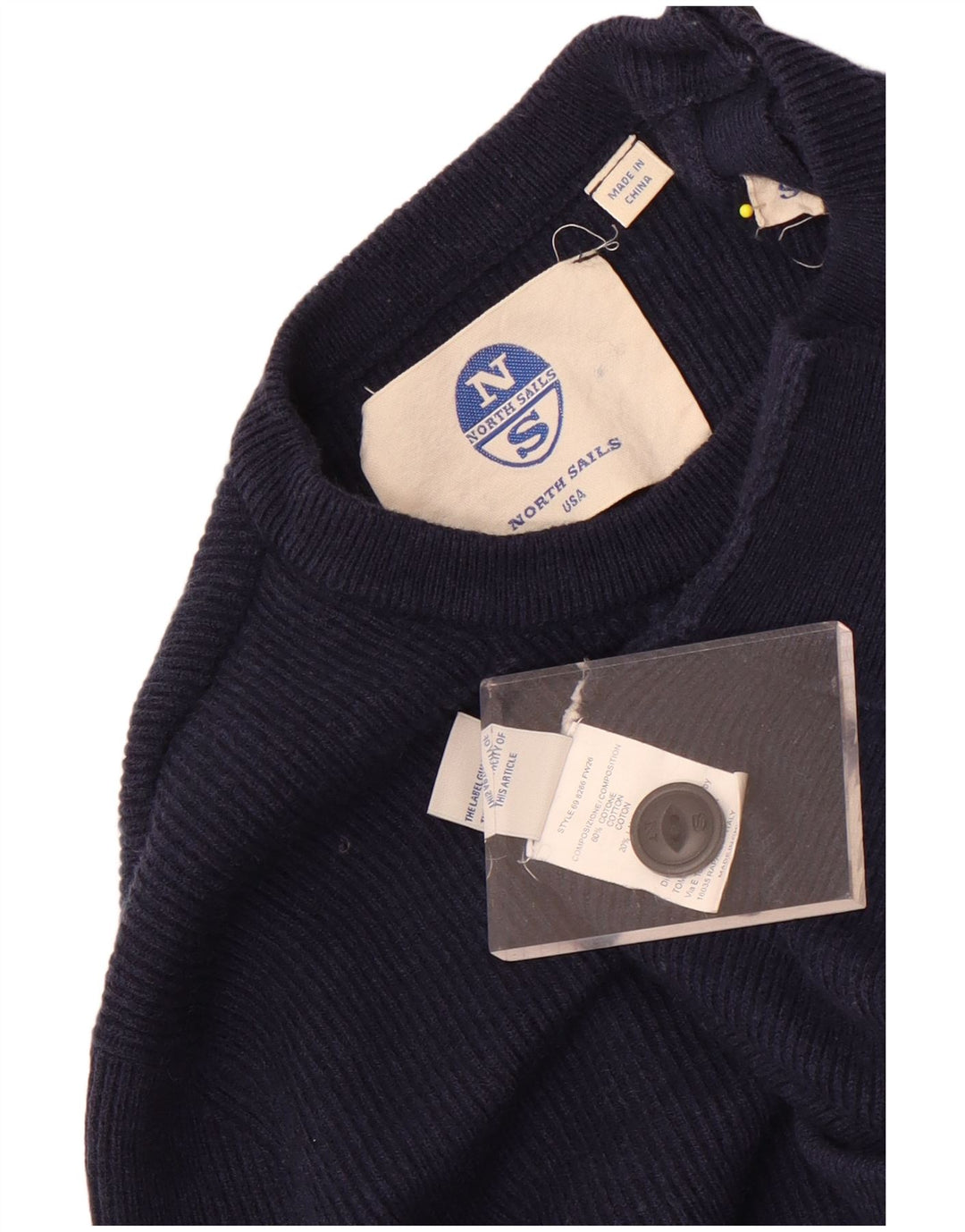 North Sails Jersey De Cuello Redondo Para Hombre Pequeño Algodón Azul Marino