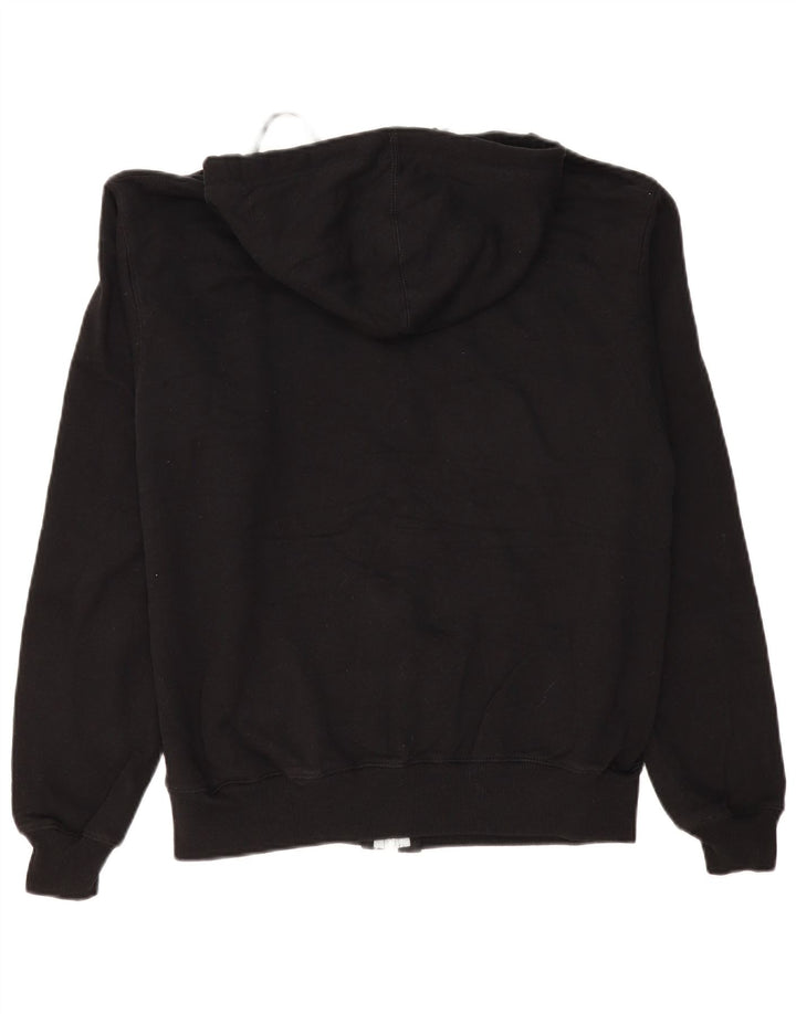 Champion Sudadera con capucha y cremallera para hombre Suéter mediano de algodón negro