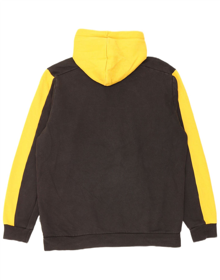 Puma Hombre Sudadera Con Capucha Jersey De Algodón Color Block Amarillo Medio