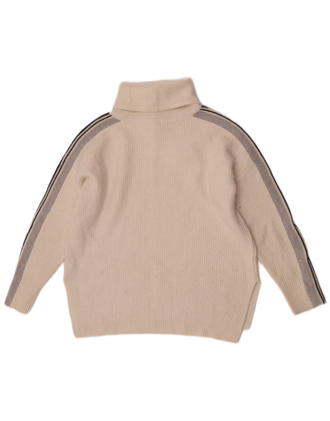 The White Company Suéter tipo jersey con cuello vuelto para mujer, talla 44, tamaño mediano, blanco