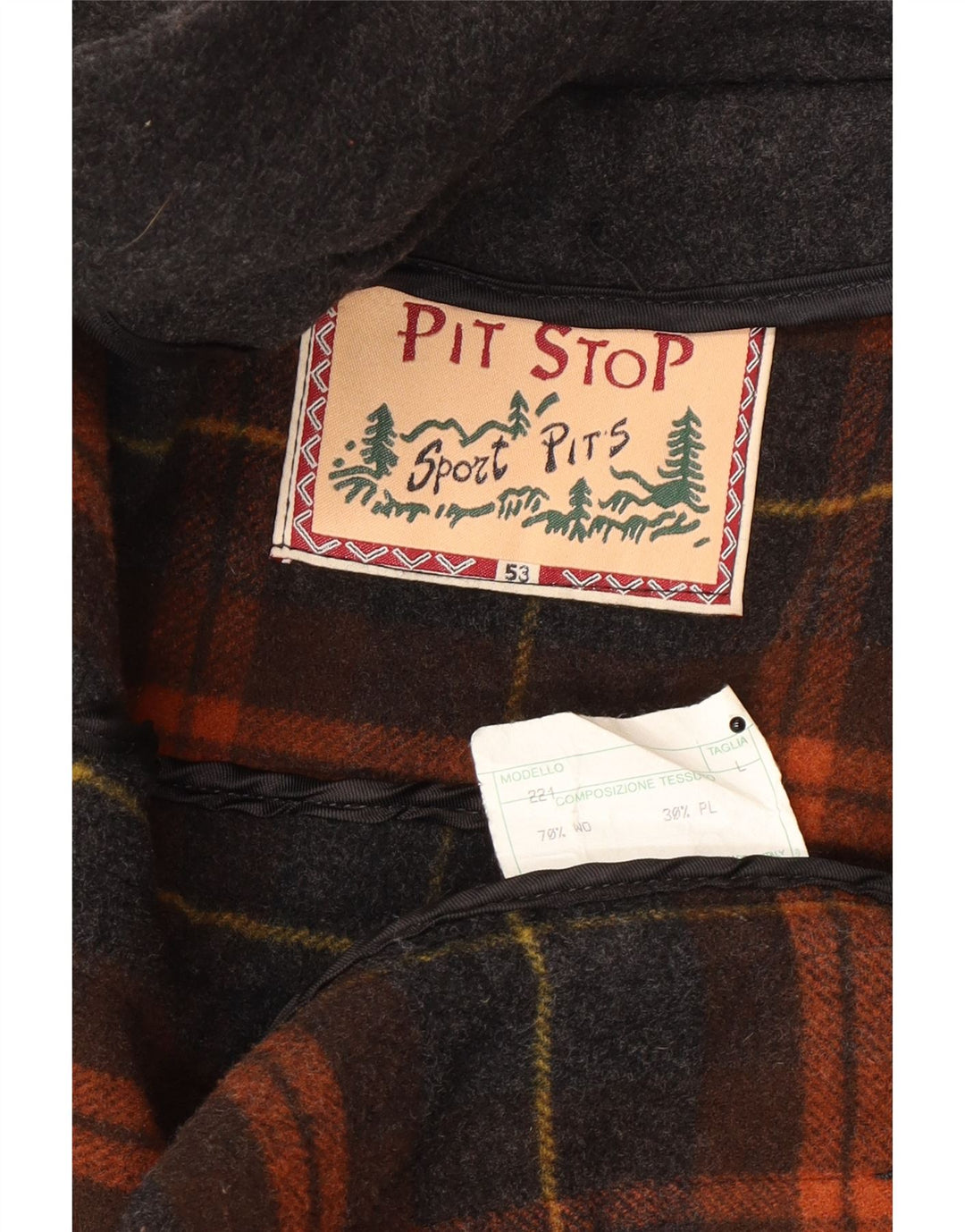 Pit Stop Trenca para hombre UK 40 Large Lana gris