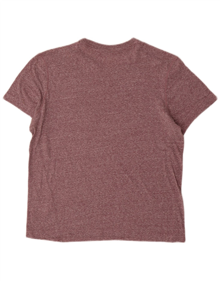 Reebok Camiseta gráfica para hombre Top de algodón moteado rosa medio