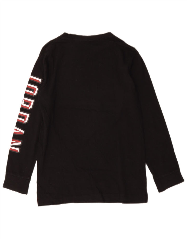 Jordan Boys Graphic Top manga larga 12-13 años grande negro