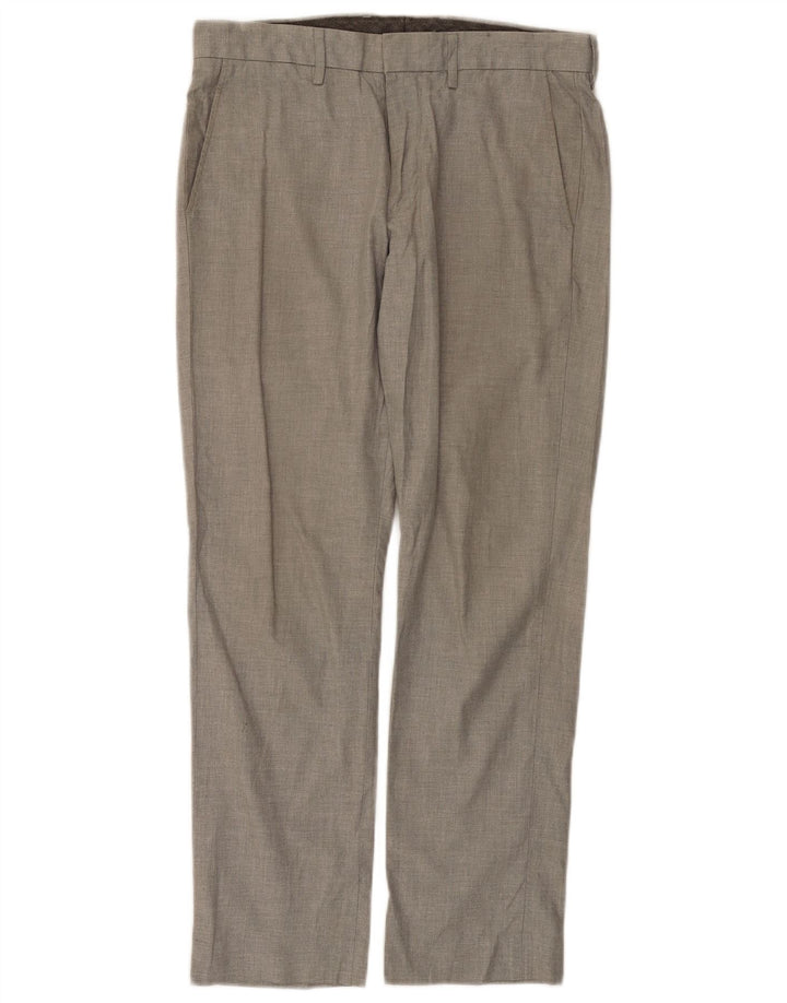 J. CREW Pantalón chino recto BOWERY para hombre W31 L30 Algodón gris